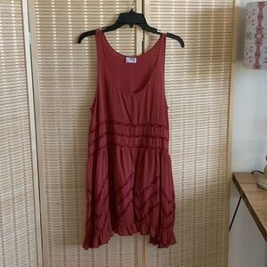 Intimates by Free People popular burnt orange slip Lace & Ruffles L